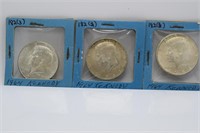 (3) 1964 Kennedy Silver Half Dollars