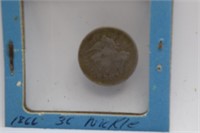 1866 Nickel Three-cent piece