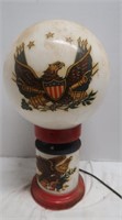 Globe Lamp w/Patriotic Eagle(works) 15"Tall