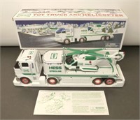 Hess Diecast Toy Truck and Helicopter in Box
