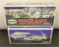 2 Hess Diecast Vehicles in Boxes - Race Car and