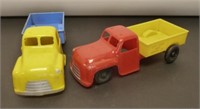 2 Vintage Plastic Work Trucks - City Sand and