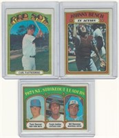 Lot of 3 1972 Topps Baseball Cards - Johnny