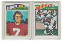 1977 Topps Football Cards - Joe Theismann, Bob