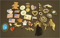 73 Different Style Brooches & Pins