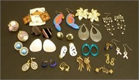 20 Pairs of Various Style Costume Earrings