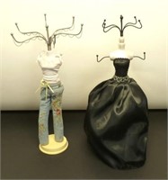 2 Jewelry Necklace Stands - One Black Dress, One