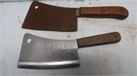 2 Vintage Meat Cleavers(Riddell & Lamson B Good)