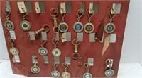 Lot of Vintage Split Key Rings w/Zodiac Signs