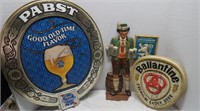 3 Vintage Plastic Beer Advertising Signs