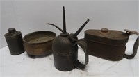 Antique Oil Cans & Copper Container