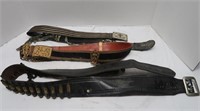 3 Antique Belts incl. 1 Ammo Belt