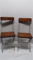 2 Vintage Child's Folding Chairs