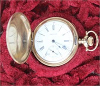 1886 Waltham Gold Filled Hunter Case Pocket