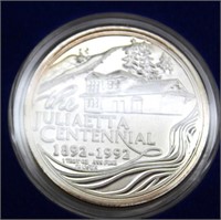 1992 Juliaetta Idaho Centennial Rare Silver .999