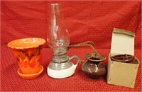 Vintage Planters Pots & Candle Lamp