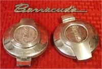 Vintage Mopar Gas Caps and Car Emblem