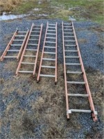 4 Fiberglass Werner Extension Ladder Sections