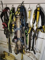 Large Assortment Of Safety Climbing Harnesses