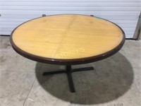 54 Round Bamboo Inlay Table