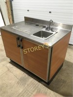 S/S 2dr Cabinet w/ Hand Sink - 4' x 30"