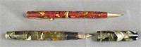 Vintage Parker Gold Tip Fountain Pen, And Pencil