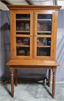 1800's 6ft. 2pc Secretary Desk Cabinet