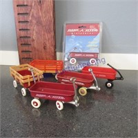 6 Miniature classic Radio Flyer wagons