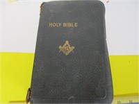 Holy Bible with Masonic symbol