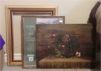 B1- 2 Large Frames & Painted Picture