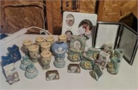 G- Blue Ceramic Candle Holder, Frames & More