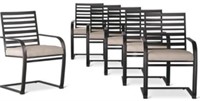 6 NEW Ft Walton Patio Motion Black Chairs