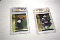 2 Tiger Woods graded cards - 2001