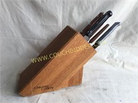 Chicago Cutlery knife block & asst knives