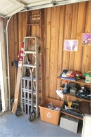 Lot: 2 wheel dolly, 6' and 8' step ladder