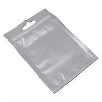 100Pcs Clear Silver Zip Lock Grip Seal Aluminum