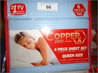 6 Pc copper Queen Sheet Set