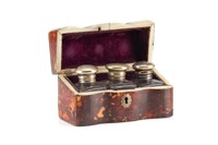 English 19th C tortoiseshell perfume box