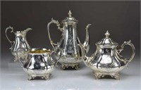 Victorian four piece silver tea and coffee service