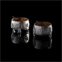 Pair of Indian silver salts