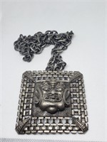 LARGE ORIENTAL METAL NECKLACE