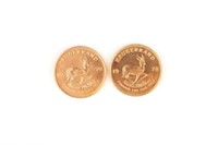 Two South African 1978 gold Krugerrands
