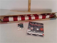 American flags with pole and snaps