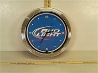 Bud Light clock keeps time but neon light unknown