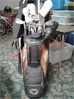 TaylorMade golf clubs & bag w/ SKB hard case