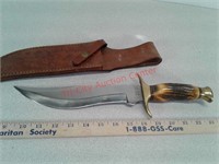 Colt Bowie knife with leather sheath