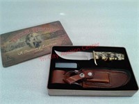Schrade Uncle Henry knife with belt sheath/case