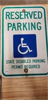 Metal Handicapped Parking Sign