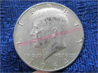 1964 kennedy silver half-dollar (90% silver)