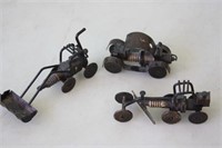 3 Vehicles made from Metal & Spark Plugs